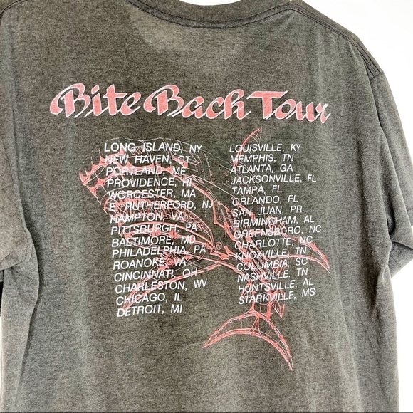 Vintage 80s Great White Bite Back Tour T-Shirt 1987 - Picture 6 of 12